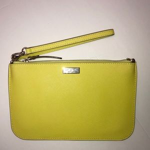 Kate Spade Yellow Wristlet